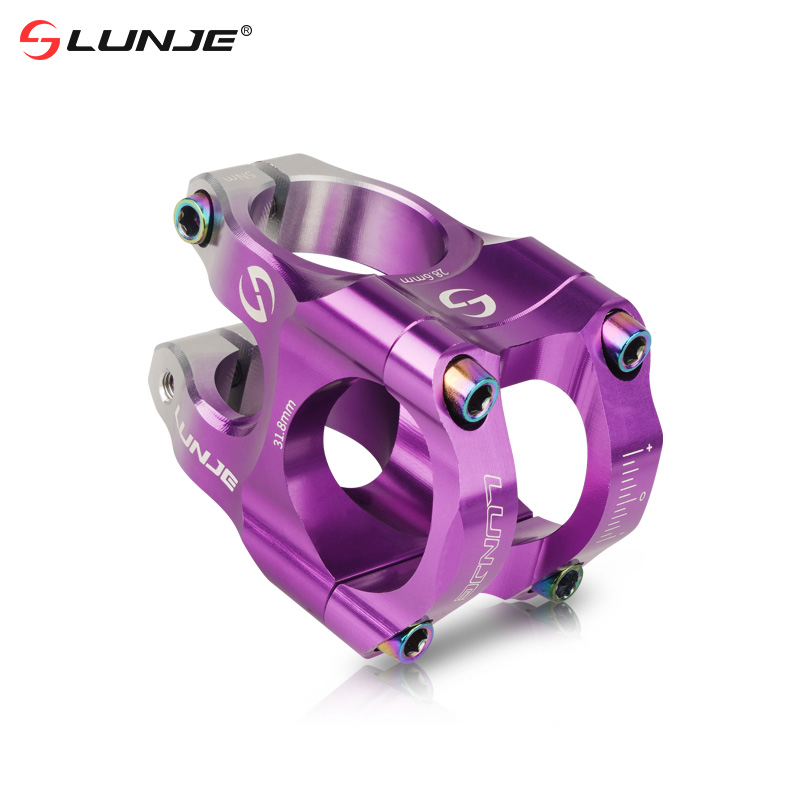 LUNJE/轮迹山地车高强度速降立管CNC镂空短把立31.8mm自行车龙头：专业玩家的终极选择！