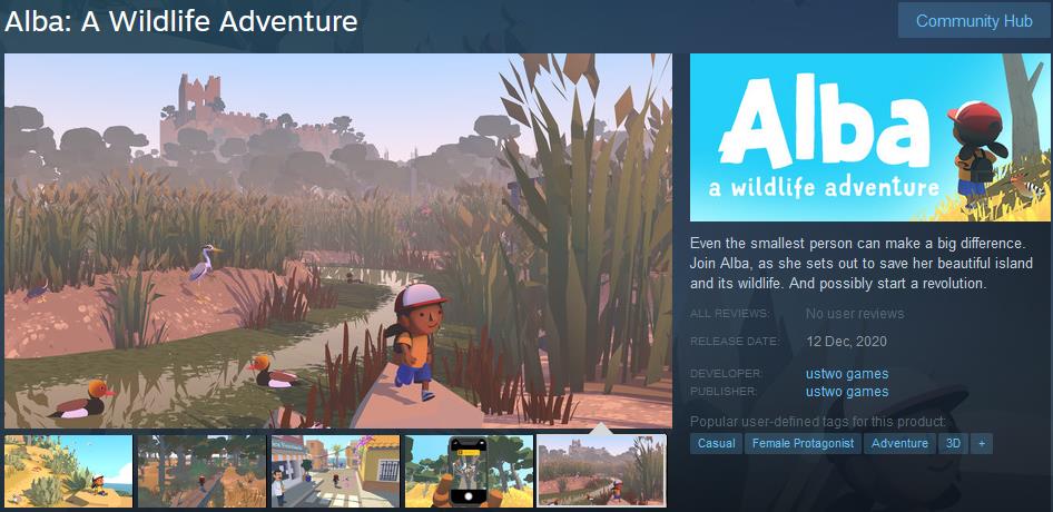 纪念碑谷团队新作《Alba: A Wildlife Adventure》将于12月12日上线iOS/PC