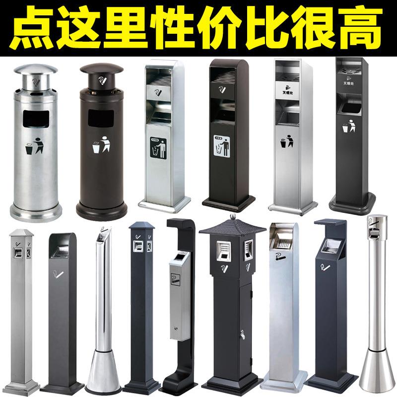 户外立式烟灰柱：城市文明吸烟区的守护者，不锈钢大号烟蒂柱如何改变公共场所吸烟环境？