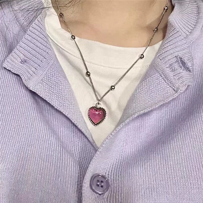 小众时尚百搭新款项链：法式复古爱心锁骨链，让你秒变浪漫女神✨
