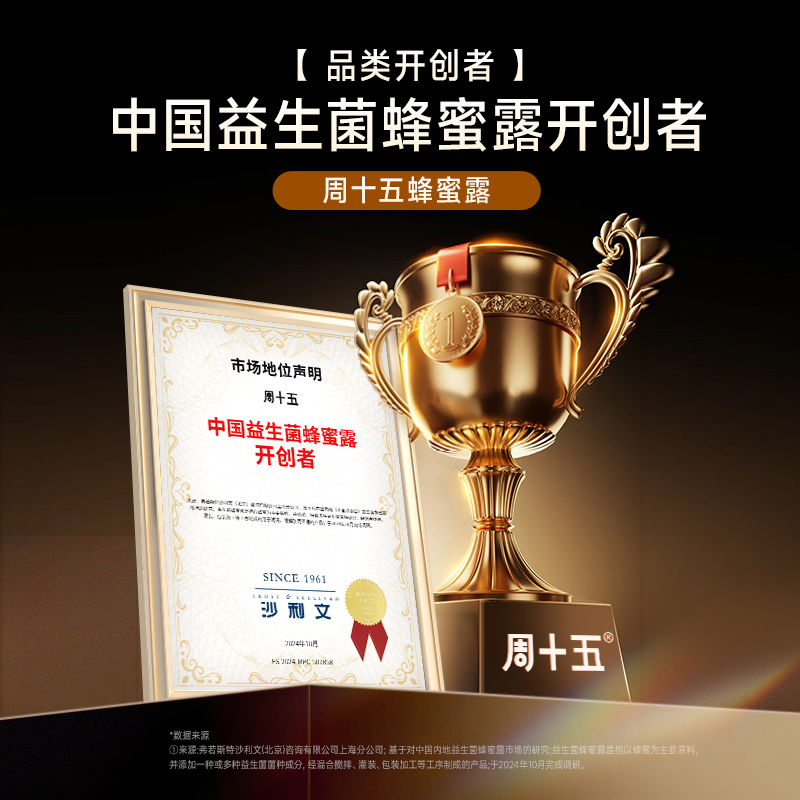 周十五益生菌蜂蜜露：孕妈必备神器，家庭量贩桶装，软管设计更贴心