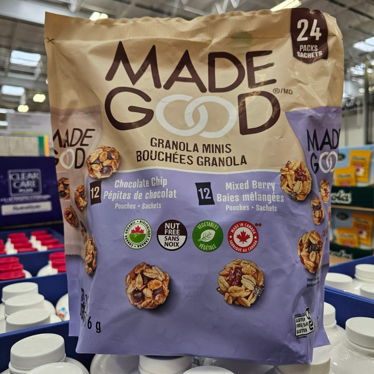 加拿大直邮MadeGood迷你燕麦球能量棒576g新旧包装混发，2026年的零食新宠？