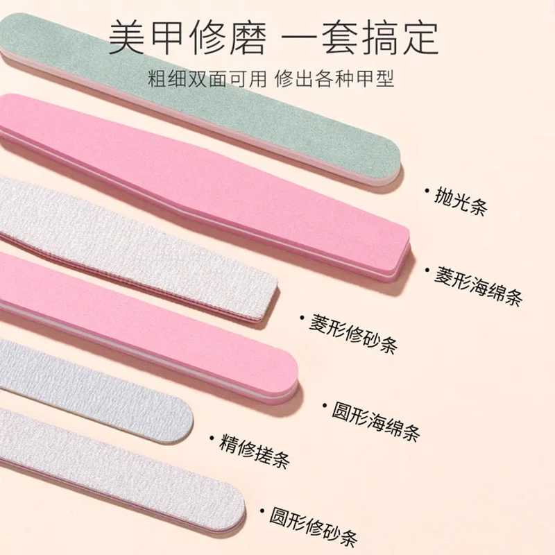 跨境新款指甲锉：薄款印花木片蝴蝶形，双面打磨条指甲死皮搓修型神器✨