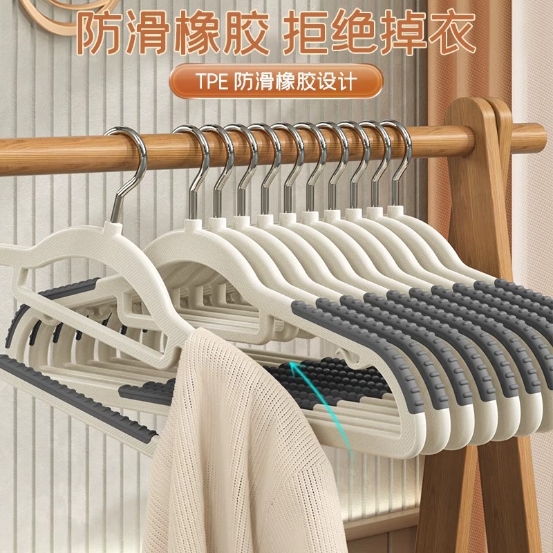 无痕防滑肩角衣架：宿舍必备神器，告别衣物损伤烦恼！