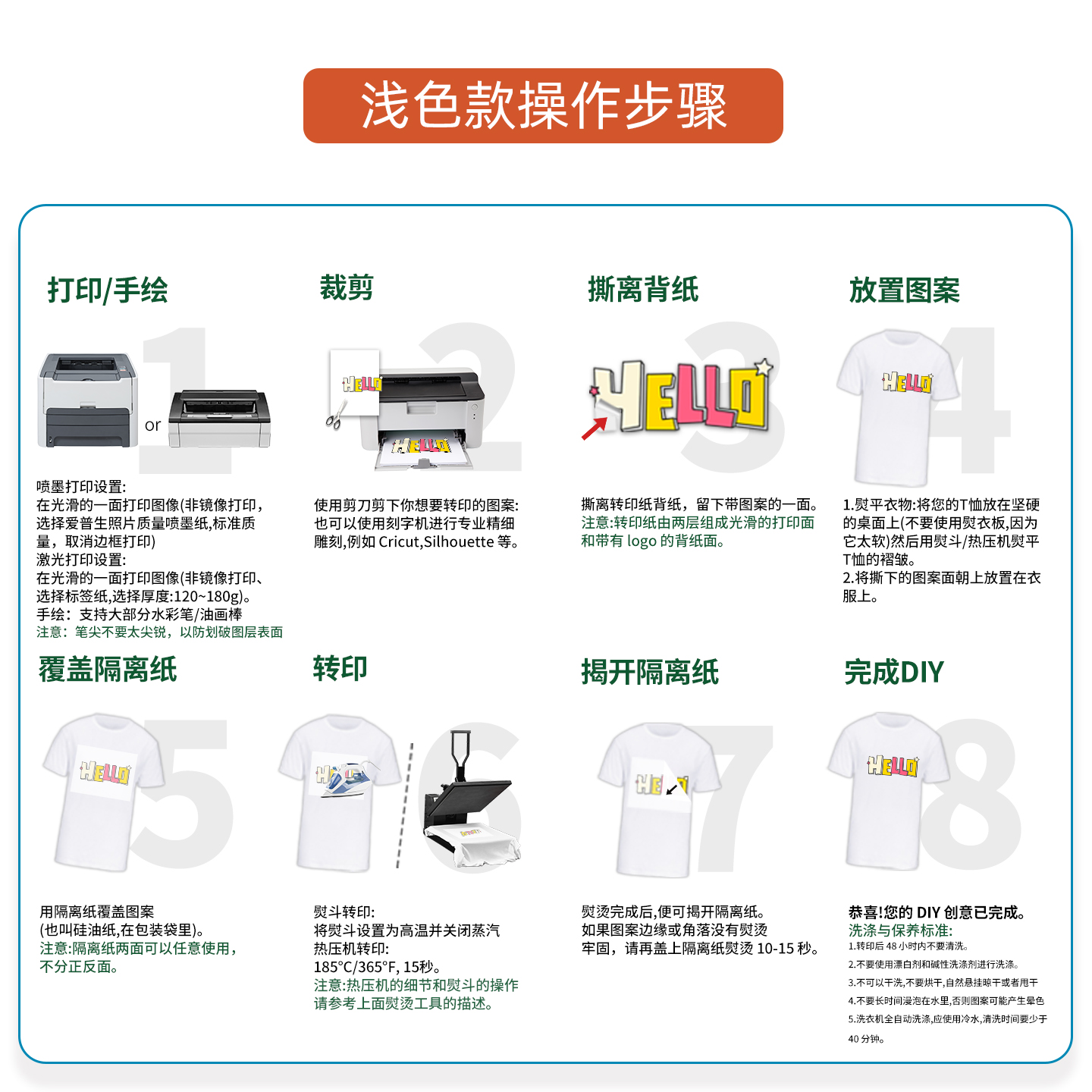 手绘热转印纸DIY，让你的T恤独一无二！✨