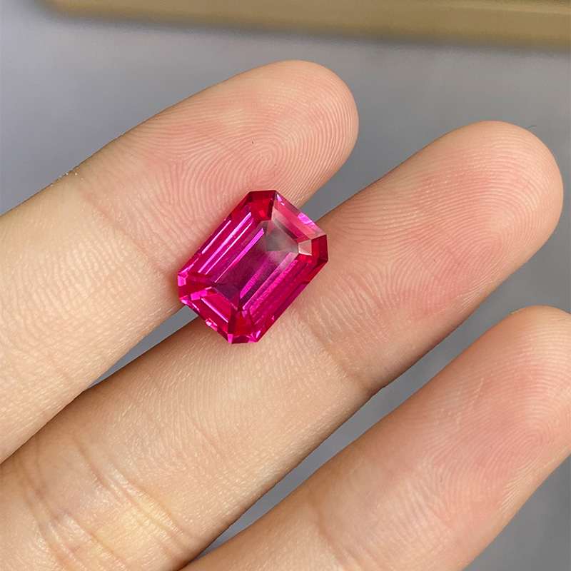 6.49CT彩色蓝宝石：高品质培育粉蓝宝，粉紫热粉色裸石戒面镶嵌，你心动了吗？