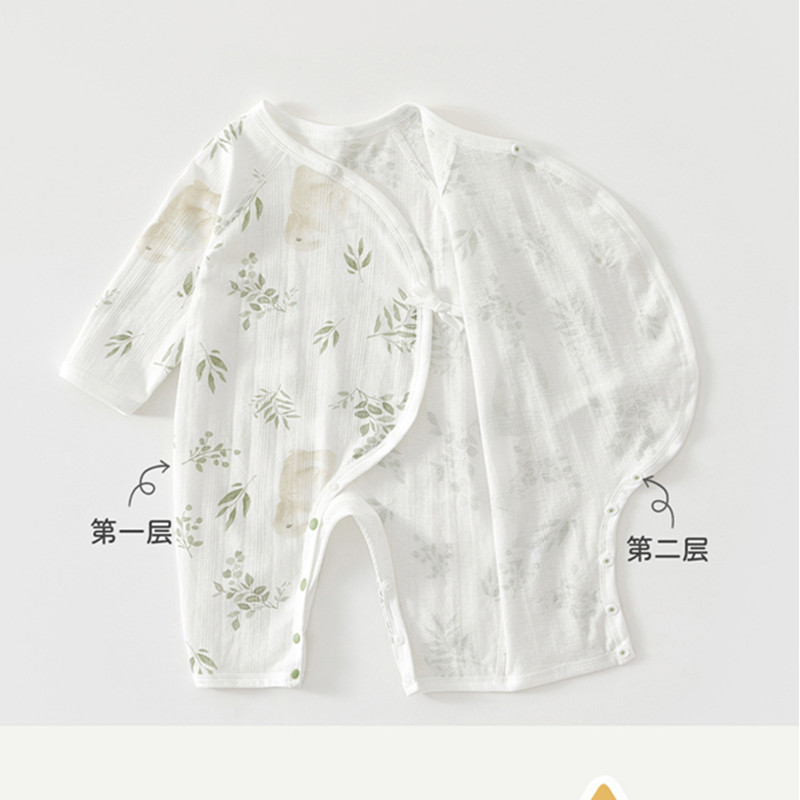 初生婴儿衣服纯棉A类无骨和尚服0-6月男女宝宝连体衣夏款薄蝴蝶衣：新手爸妈必备神器！
