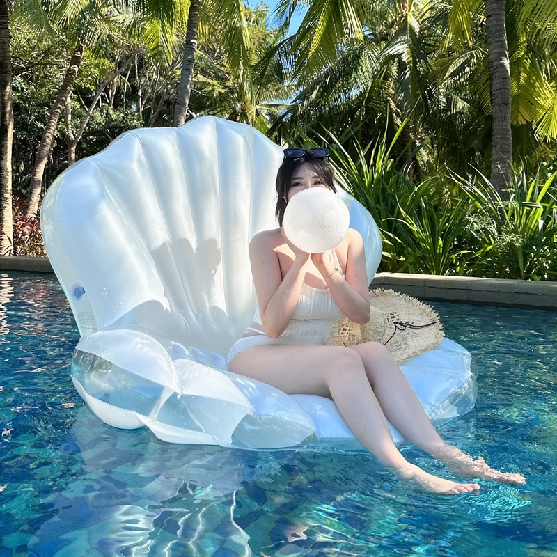 夏日必备！ins珍珠贝壳浮排浮床，水上躺椅新宠儿！️