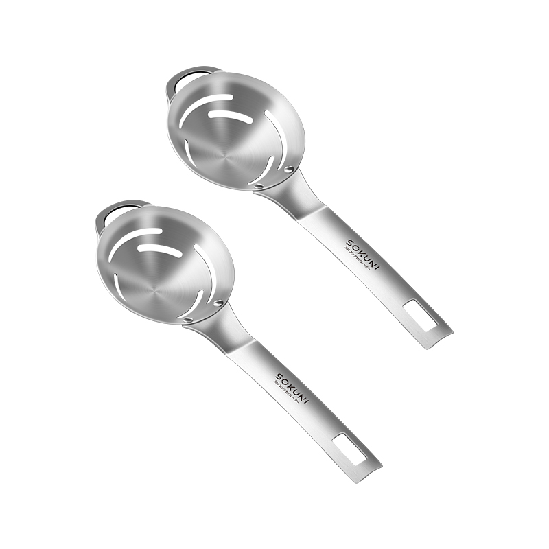 304不锈钢蛋清蛋黄分离器长柄家用打鸡蛋白蛋液自动过滤器：厨房神器，轻松搞定蛋清蛋黄分离难题！