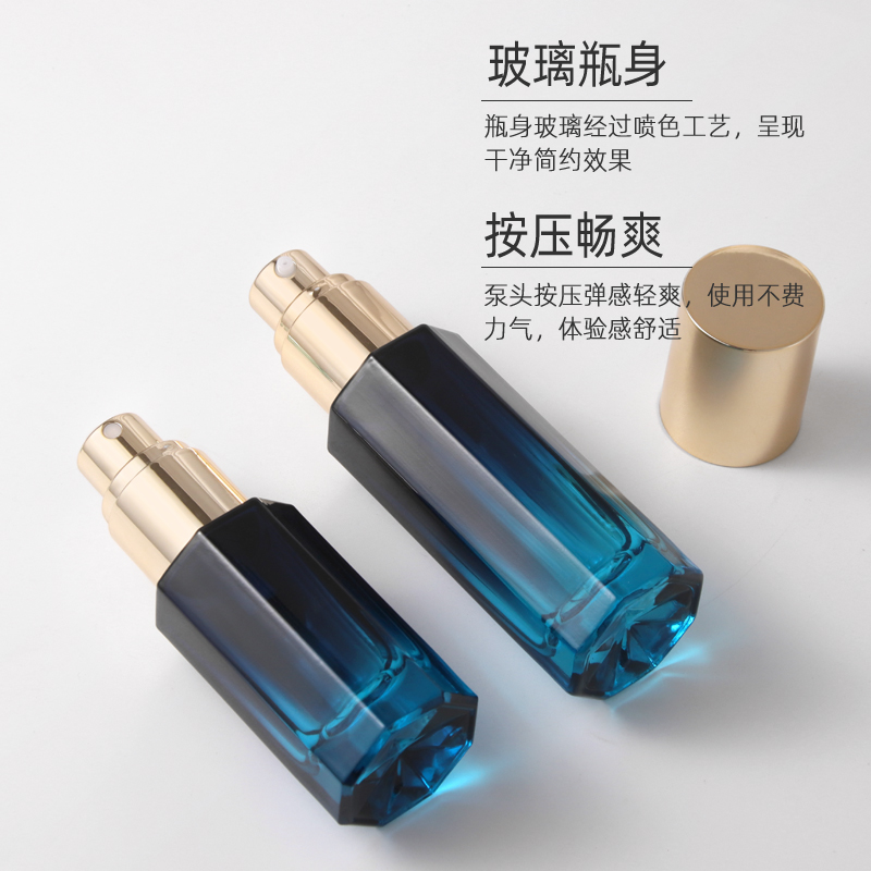 现货玻璃乳液瓶100ml喷雾瓶按压瓶30ml粉底液瓶，化妆品分装瓶批发，美妆达人的必备神器！