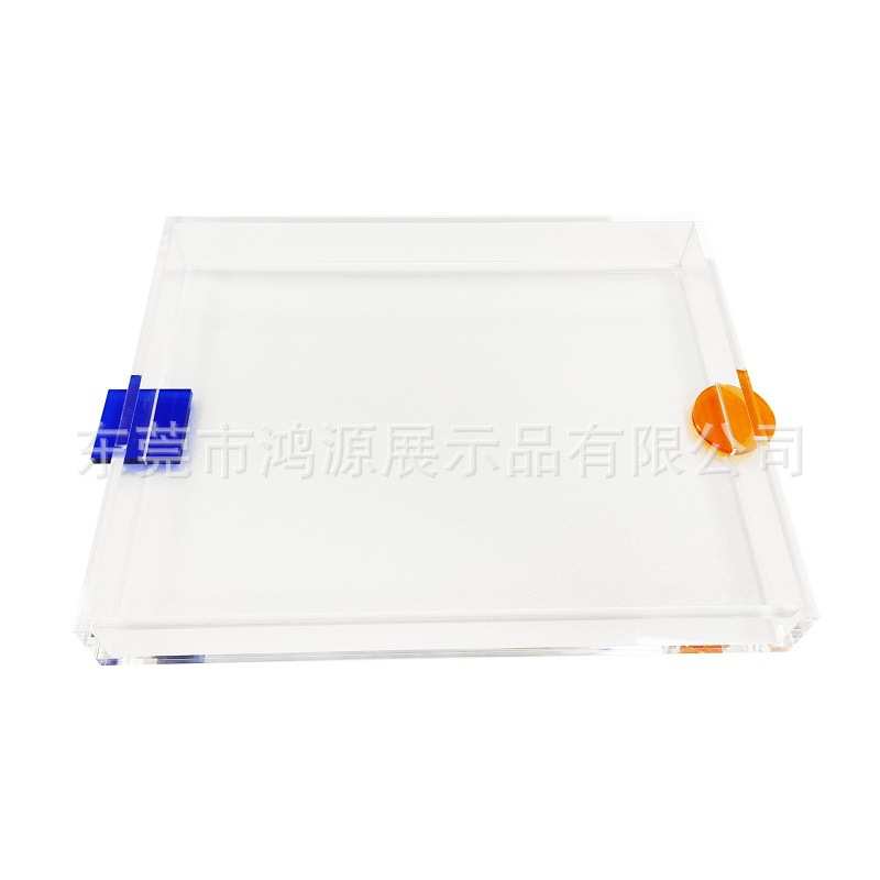 源头工厂拼色透明亚克力托盘，北欧ins风创意首饰收纳盘，让你的桌面美出新高度✨