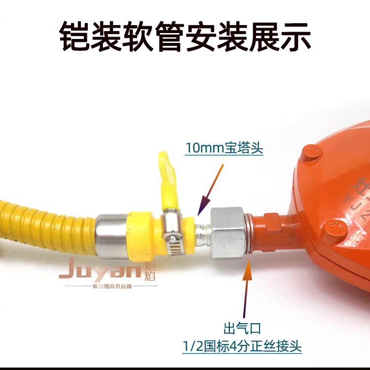 包邮灶王大流量2立方5立方商用煤气阀液化气低压阀减压阀钢瓶阀门：厨房必备神器，安全高效烹饪新体验！