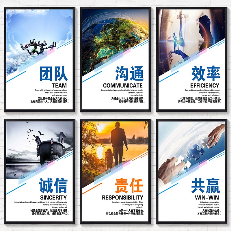 企业文化墙装饰画：打造办公室正能量氛围，提升团队凝聚力