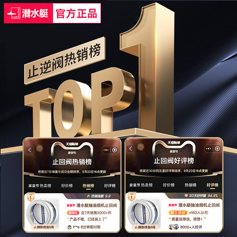 厨房神器来袭！潜水艇止逆阀，守护你的清新空气！