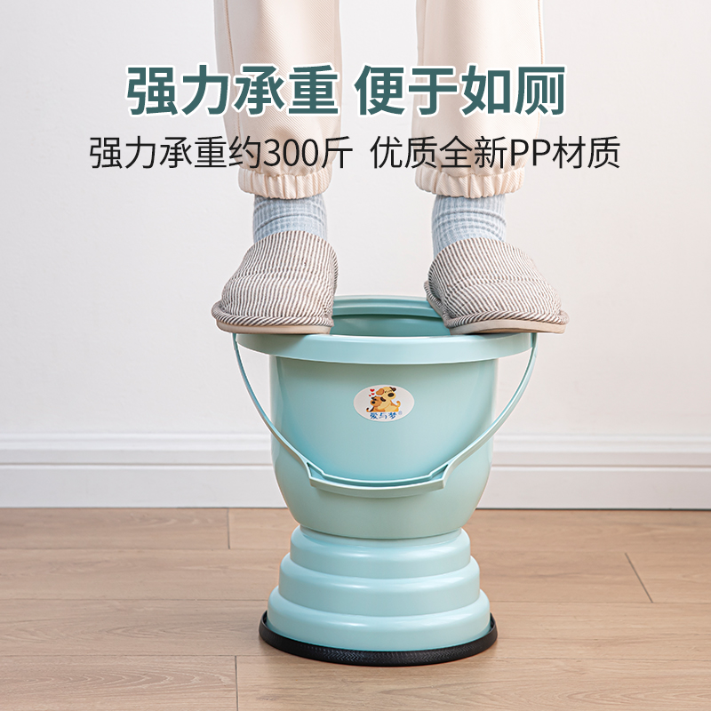 孕妇尿桶大人痰盂家用卧室防臭女老人起夜壶尿盆高脚尿壶便盆带盖：解决夜间如厕难题的神器！
