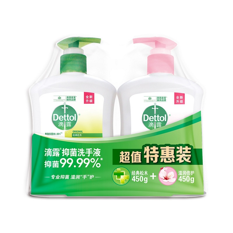 滴露Dettol松木洗手液：500ML大容量，全家人的安心守护！