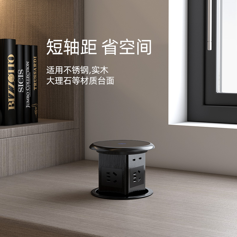 爱瑞堡银白升降插座：厨房岛台的秘密武器！