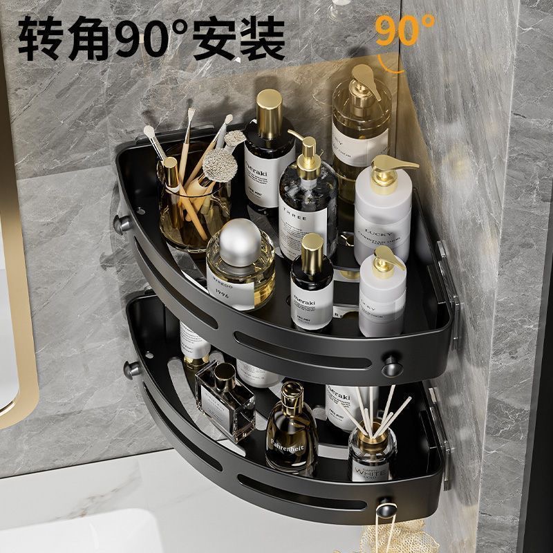 浴室角架免打孔神器，卫生间收纳革命！