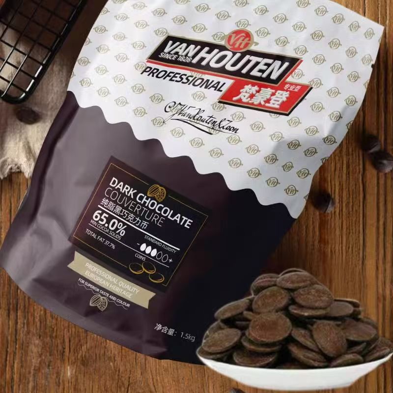 梵豪登可可脂白巧克力币！烘焙小白也能做网红甜品？这波不冲亏麻了