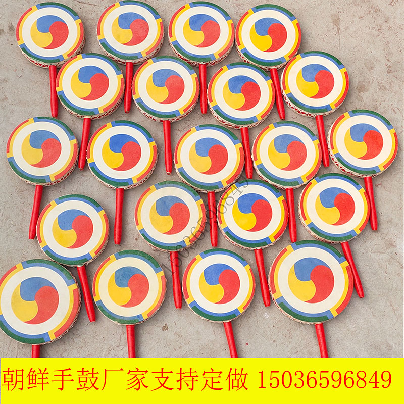 藏红尼泊尔进口手工制作牛皮手鼓：民族特色的工艺品，绿色生活的新选择！