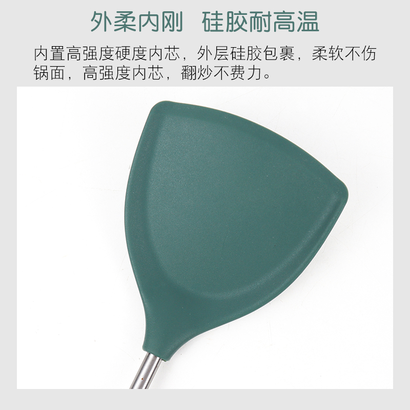 喜之助硅胶锅铲真的绝！不粘锅神器+防烫设计，厨房小白也能变大厨
