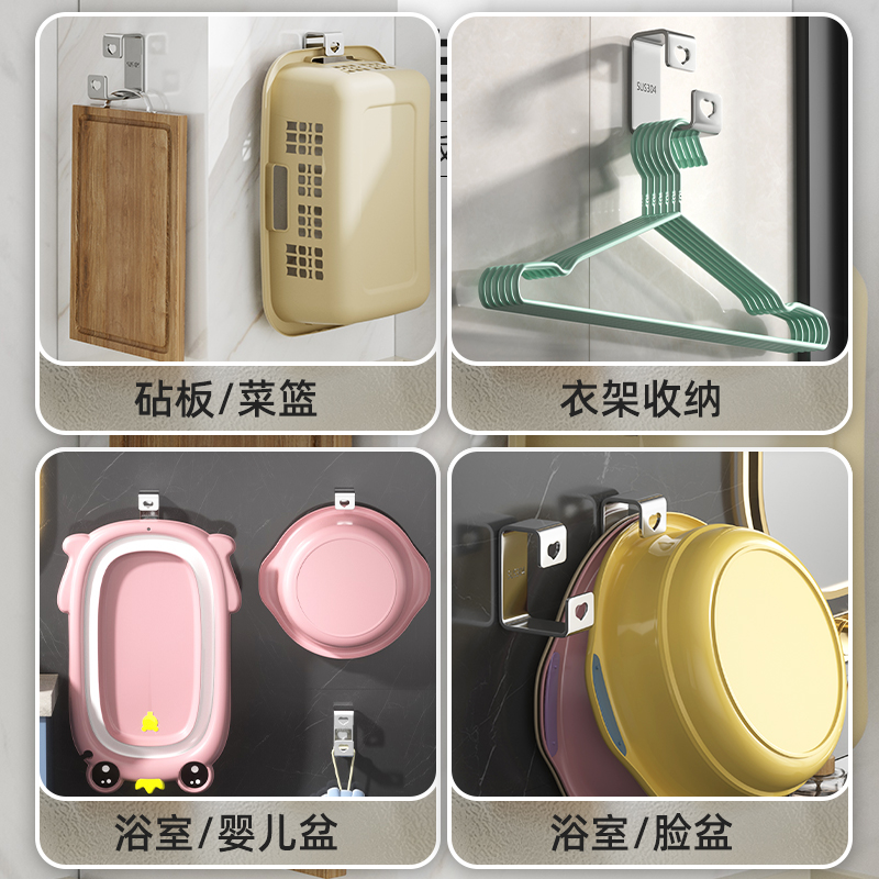 加厚不锈钢置物架：多功能神器，轻松搞定家居收纳难题！
