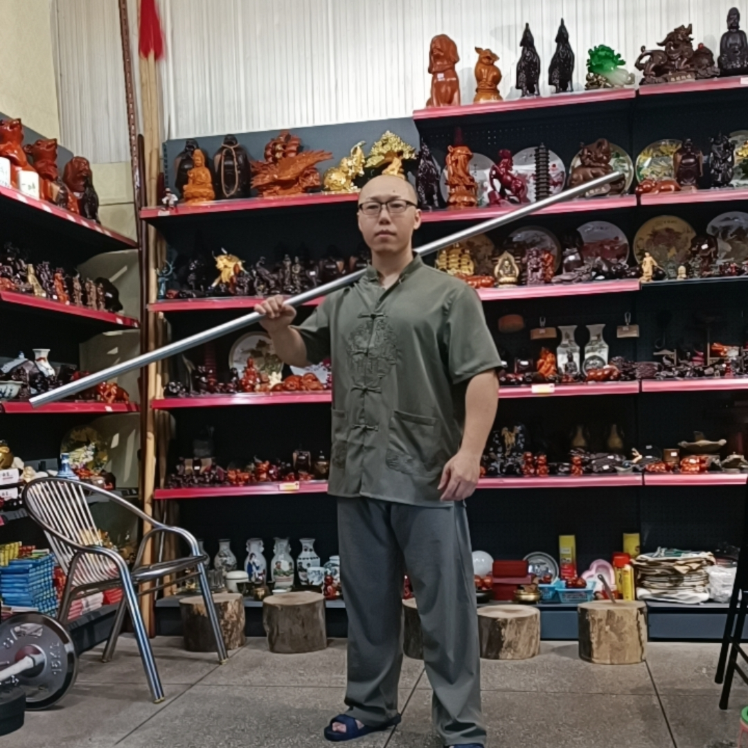 镀铬浑铁棍实心纯钢练功神器！不生锈武术鞭杆手杖真能涨功力？