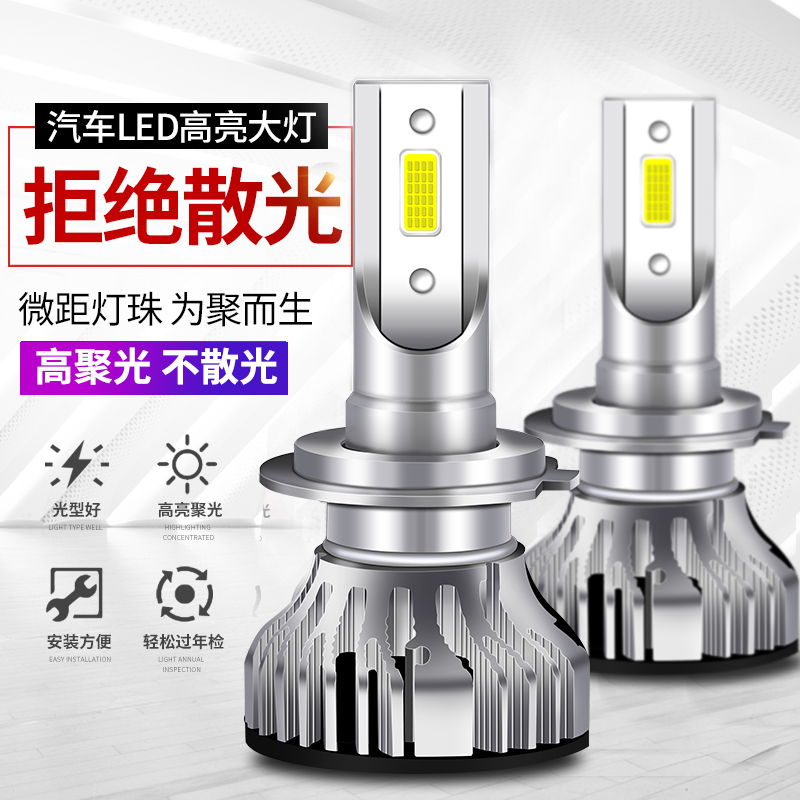 12V汽车LED大灯：超亮即插即用，拯救你的夜间行车体验！