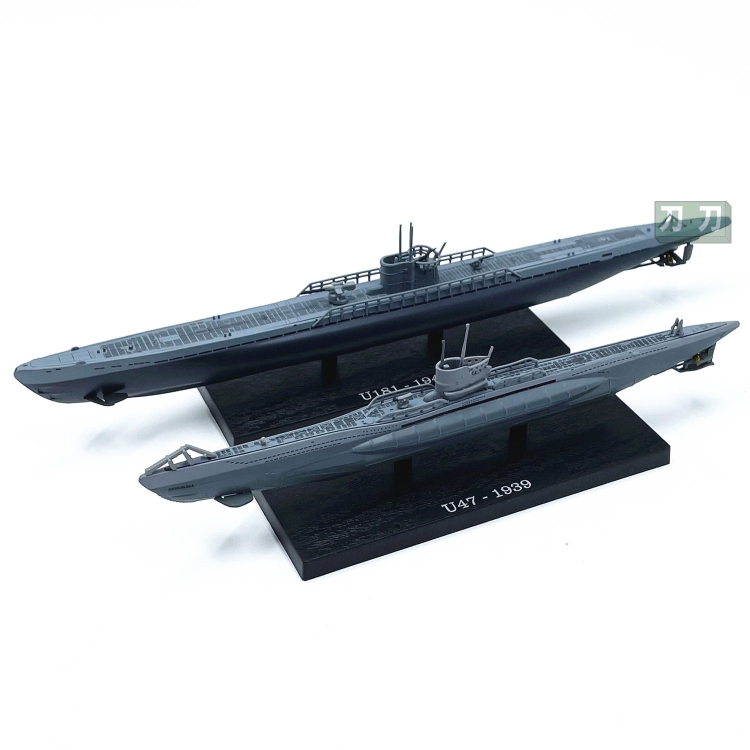 1:350二战潜艇U47/U181/U552射水鱼潜艇合金成品摆件免胶分色模型：历史重现，细节控的终极收藏！
