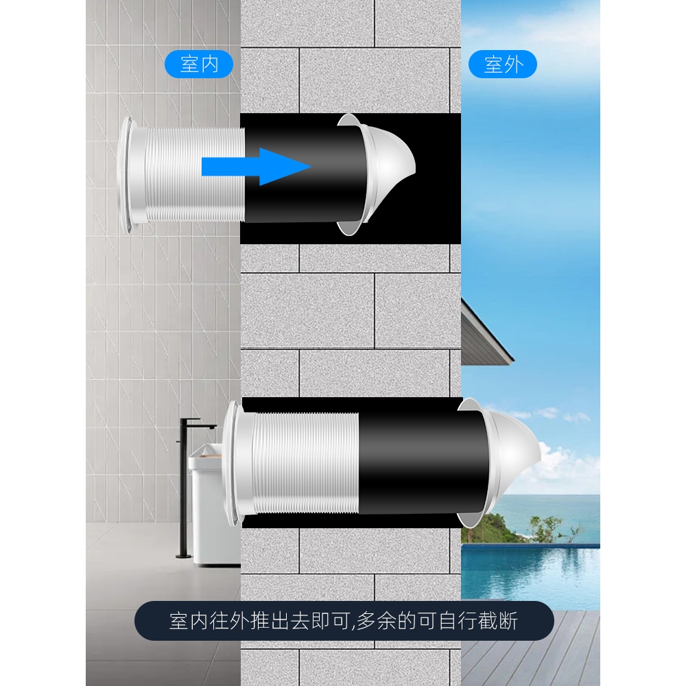 卫生间救星！穿墙一体排气扇真的太静了！换气排烟全搞定