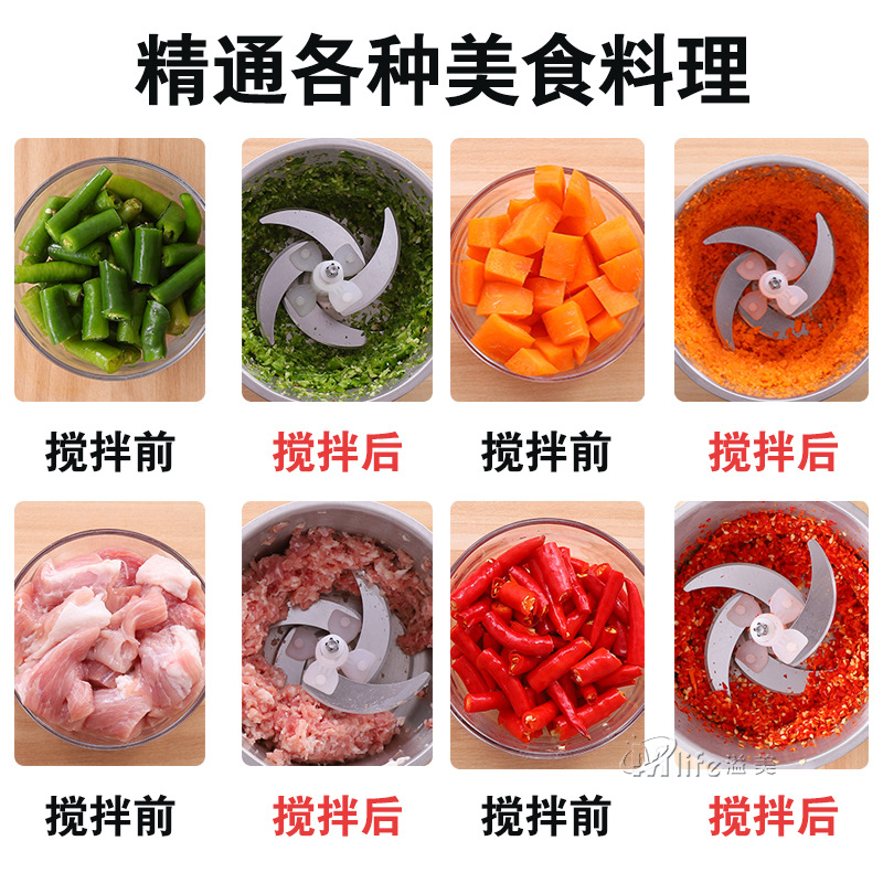 辰泊尔纯铜5升3升大容量电动绞肉机，厨房里的全能战士，让你轻松料理一切！