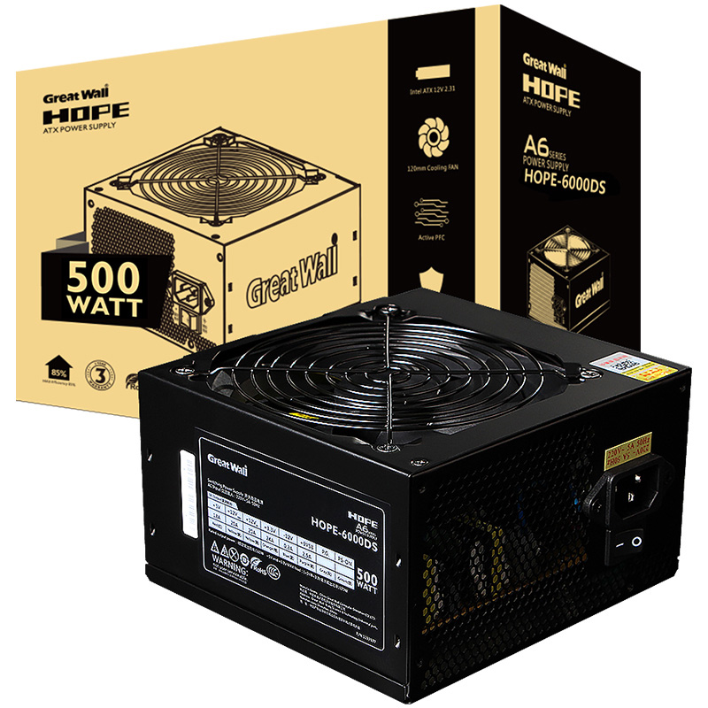长城HOPE6000DS：台式机电源新王者，500W/600W双核动力，你值得拥有！⚡️