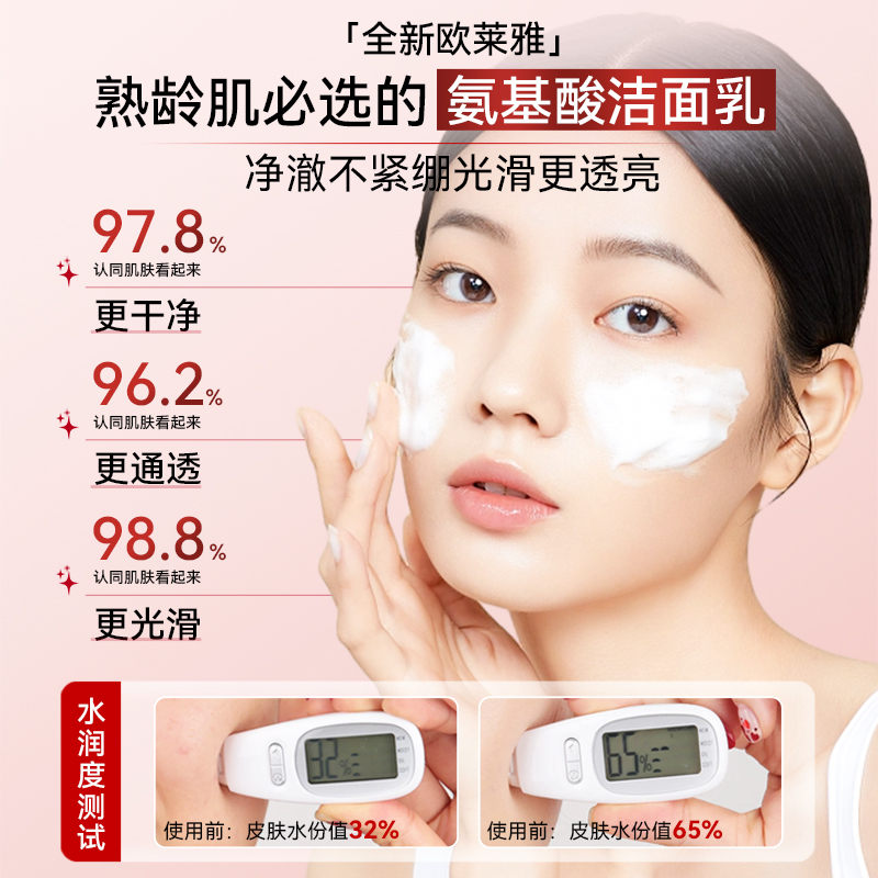 进口欧莱雅复颜玻尿酸洗面奶，深层清洁抗皱紧致，肌肤水润的秘密武器