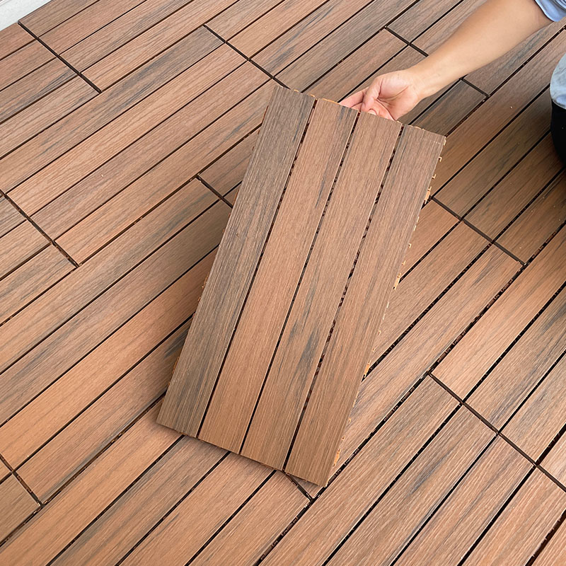 塑木地板户外阳台花园庭院防水防腐木DIY拼接地板源头厂家30*60cm，打造梦想中的户外空间！