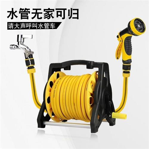 德国进口水管架：缠绕收卷器洗车水管收纳神器，小水泵架家用水管整理神助攻！