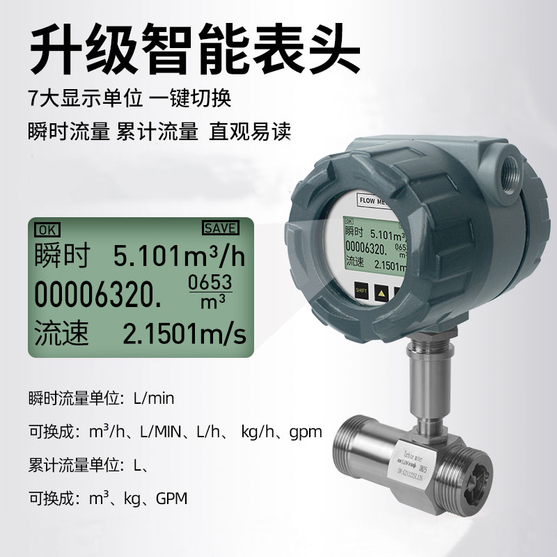 智能液体流量计定量控制系统：电磁阀涡轮流量表不锈钢水油化工食品行业必备神器！