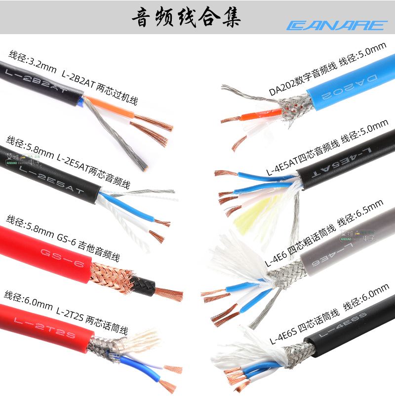 CANARE佳耐美L-2T2S/4E6S/2B2AT/GS-6/DA202话筒线：专业音频的秘密武器，你值得拥有吗？