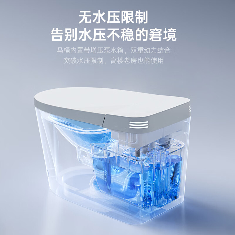 正品补贴轻智能马桶：全自动翻盖家用虹吸半电动内置式泡沫盾坐便器，智能如厕新体验！