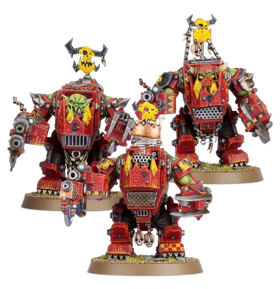 战锤40K绿皮兽人重装老大Ork Meganobz：战场上的绿色噩梦！