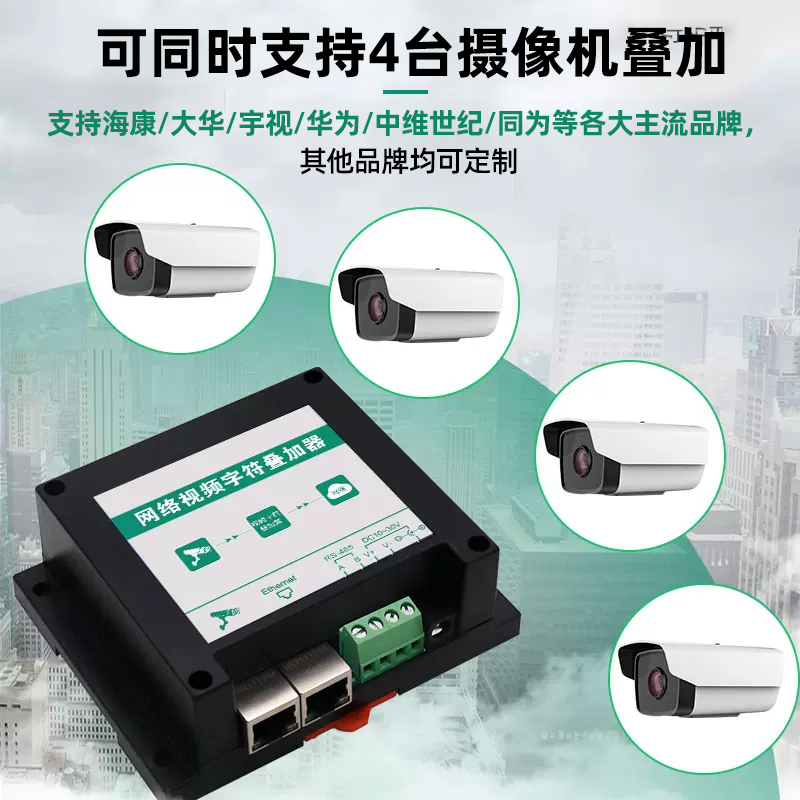 工地扬尘监测新神器：网络视频字符叠加器+远程高清视频监控，温湿度全掌握！