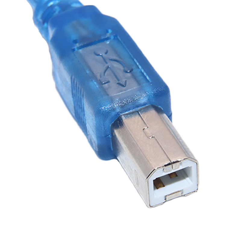 USB2.0打印线：1.5米至10米，透明蓝USB现货，你的打印机救星来了！