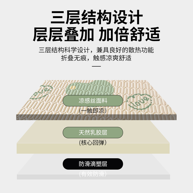 2024冰丝乳胶凉席太绝了！学生党宿舍必备，夏天不热还超舒服