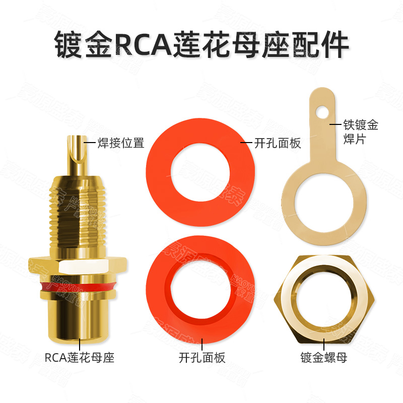 RCA-410镀金莲花母座AV同芯插座：解锁音质新境界的秘密武器！