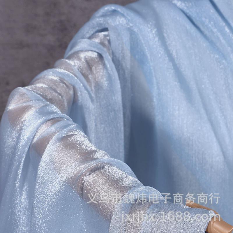 冰花阳离子纱太绝了！汉服古风面料惊艳全场，这波不冲真的亏大了