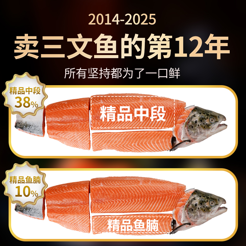 刺身挪威三文鱼鱼肉(金板)500g：极致鲜美的秘密武器！