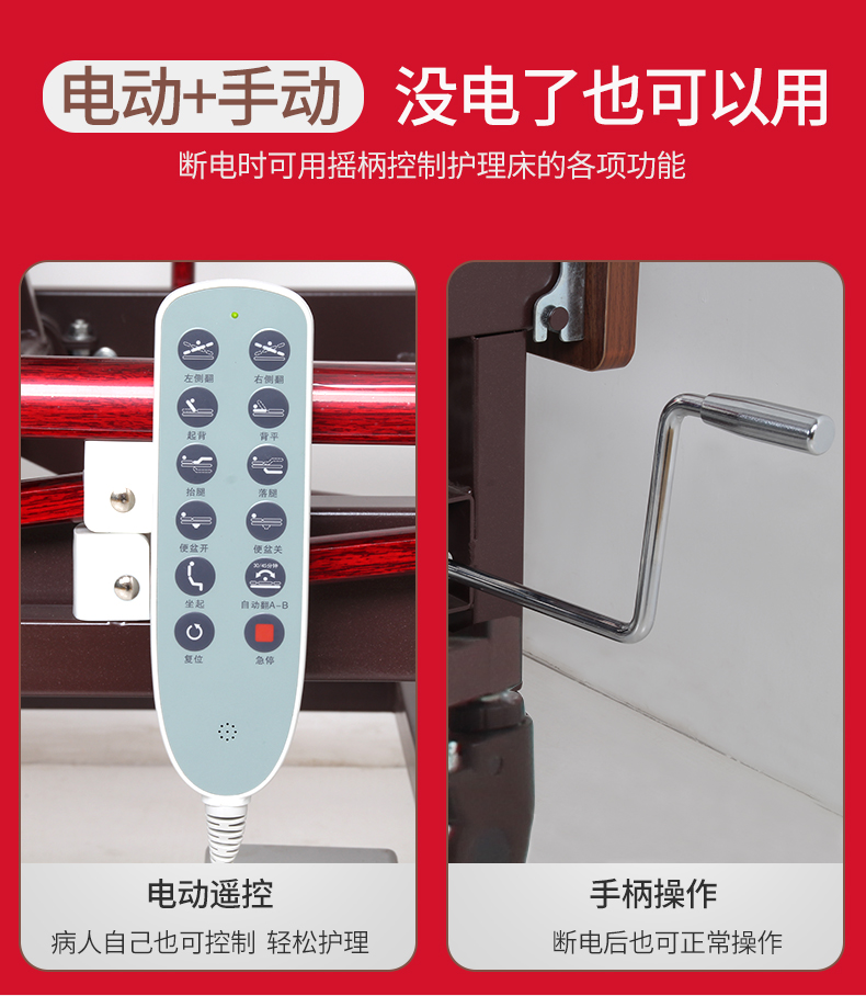 电动护理床：瘫痪老人翻身无忧，家庭护理新福音！