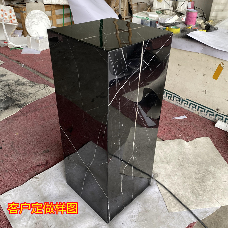 客厅玄关大理石花架：奢华酒店级雕塑，罗马黄洞石底座的尊贵之选