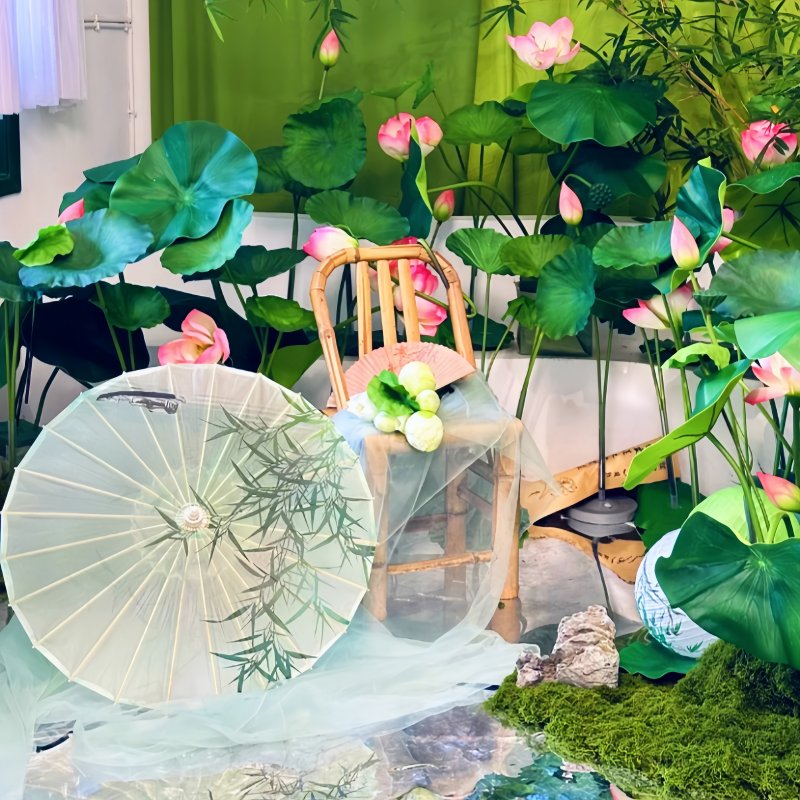 白纸伞汉服走秀必备！油纸伞摄影道具伞，带你穿越江南烟雨！