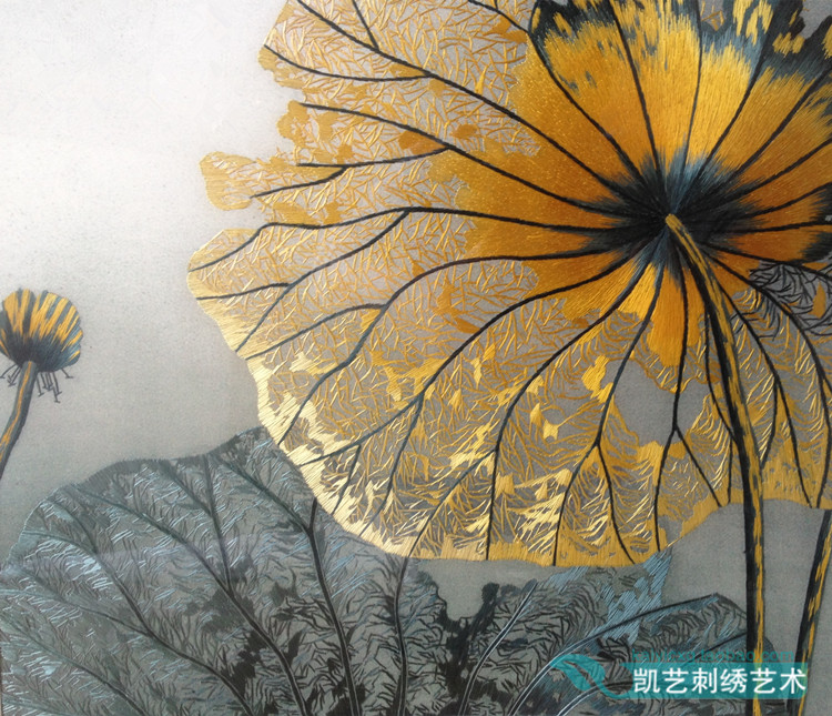水墨莲香苏绣挂画，打造东方美学家居氛围！