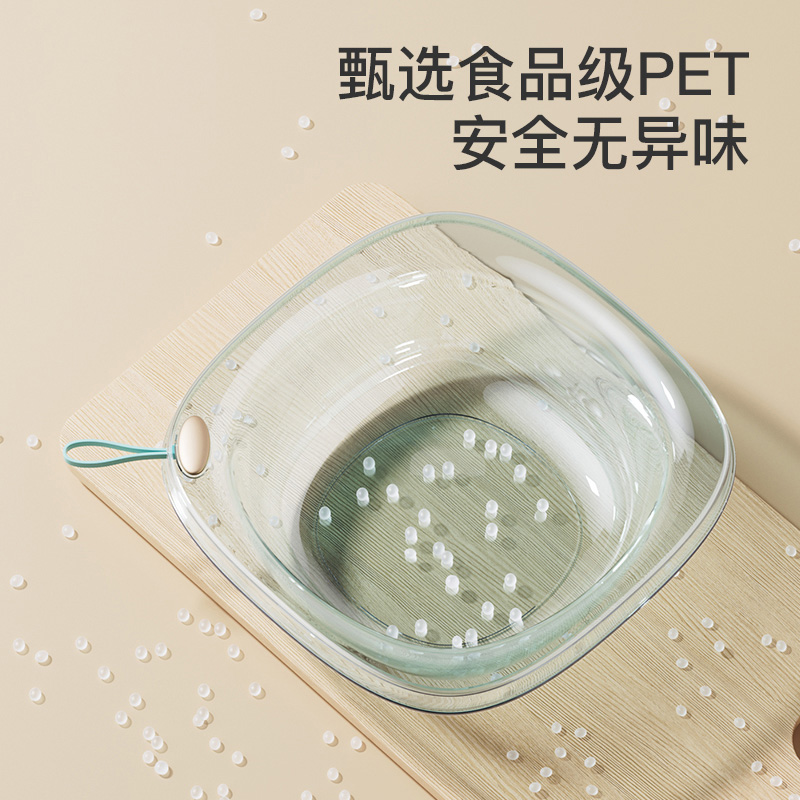 茶花婴儿透明洗脸盆太香了！新生儿必备三件套，洗屁屁神器谁懂啊